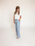 Habitual Gemma Studded Wide Leg Slouch Jeans