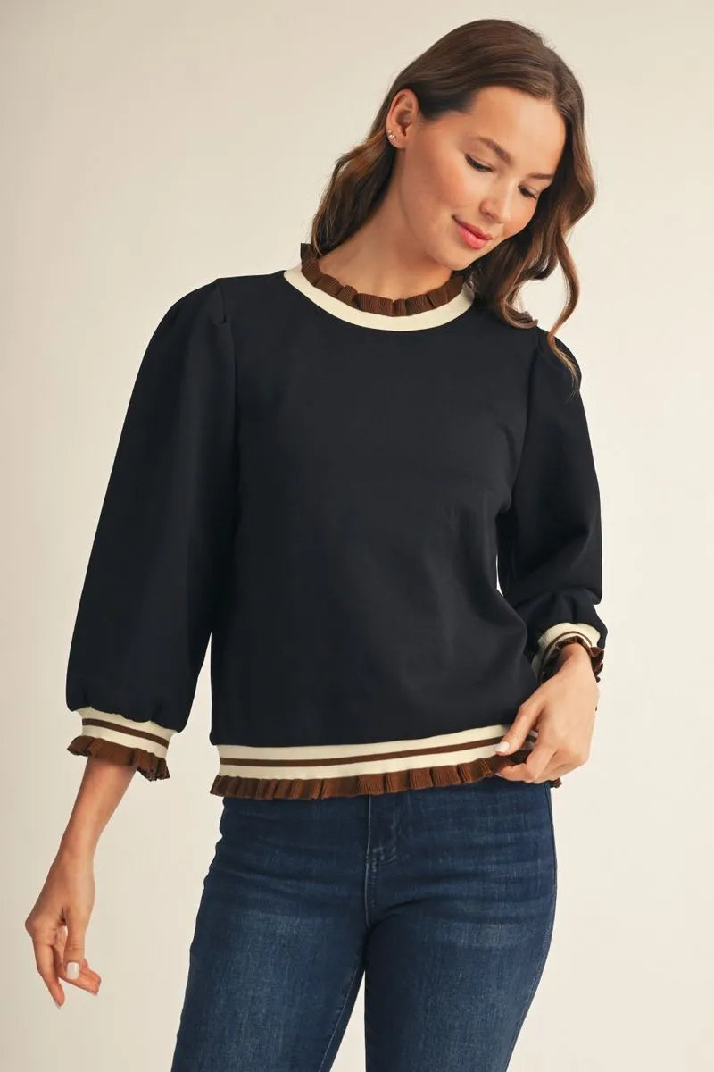 Kylie Ruffle Edge Top