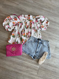 Megan Floral Puff Sleeve Top