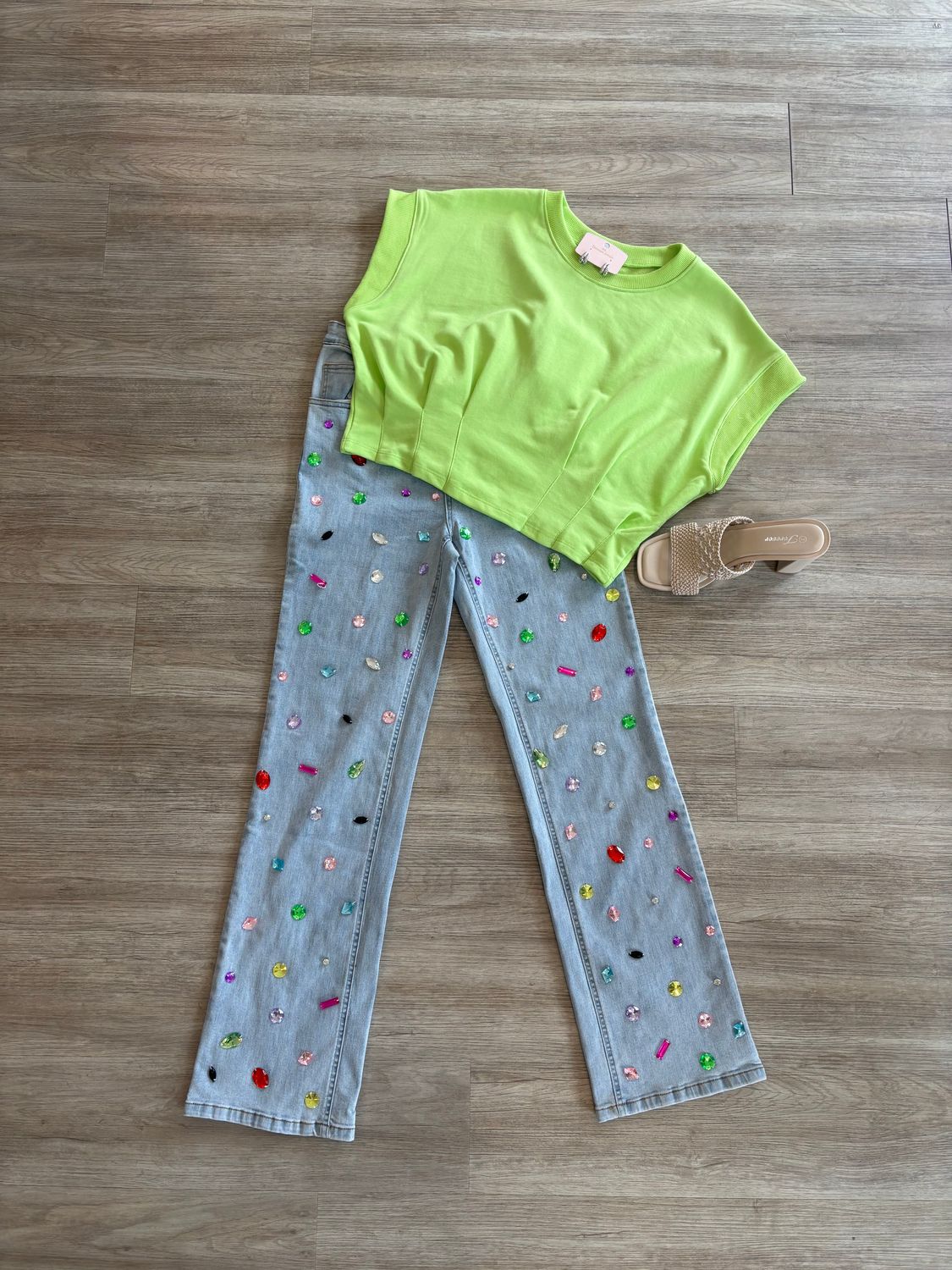 Sabrina Mid Rise Jewel Jeans